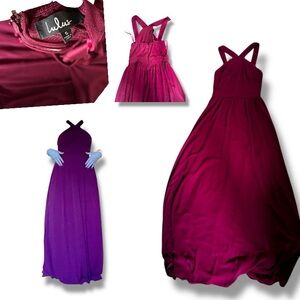 Lulu's Burgundy and Purple Maxi Dress